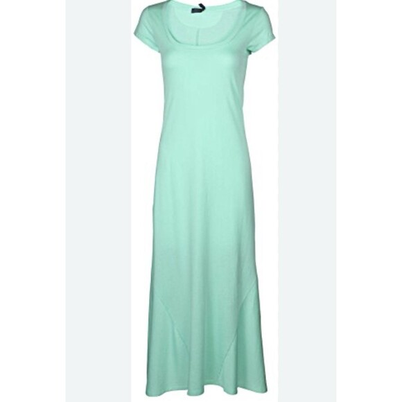 Polo Ralph Lauren Women Size M Mint Green Short Sleeve Maxi Dress Minimalist - Picture 2 of 13